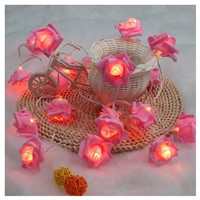 2.2M 20 LED Flower Rose Lamp Fairy String Light for Party Wedding Y9E9