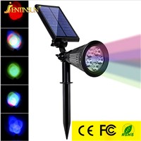 2017 New RGB Solar Light Waterproof Outdoor Lighting Control IP65 Solar Panel Power Lawn Lamp Garden Lights Spotlight Wall Lamps