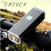 SMTVEK CREE T6 LED Flashlight For Bicycle Night riding Camping Tactical Lamp Rechargeable Aluminum bike headlight USB Charging