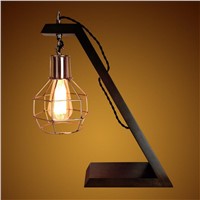 Retro Wood Table Lamp E27 Edison Industrial Style Night Light Creative Home Decoration Wooden Bedside Lampara Lanterns