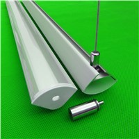 5-30pcs/lot 40inch 1m 45 degree corner pendant aluminum profile for double row led strip,milky/transparent cover for 20mm pcb
