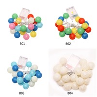 New 2.3 Meters 20 LEDs Cotton Balls String Lights for Decorative Xmas Wedding Party Bedroom Light Decoration Fairy Lamp P15