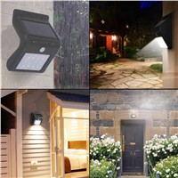 8 LED Solar Light Outdoor Waterproof Energy Saving Wall Light Human Body Sensor+Light Control Solar Lights for Garden Decoration