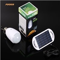 Rechargeable  E27 led solar lamp with  AC 90-260V DC 6V  Light for Indoor Outdoor Home Garden Camping