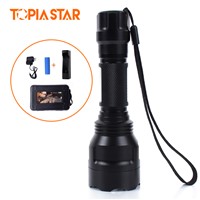 TOPIA STAR Rechargeable Led Flashlight 1800 lumens Police Bicycle Torch Tactical Head Flashlights with 18650 Battery