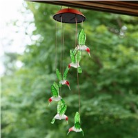 Color-Changing LED Solar Wind Chime Lamps LED Light Waterproof Hummingbird Solar Power Lamp For Home/ Party/Garden Decoration