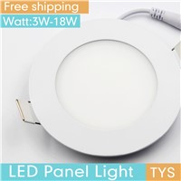 Led Panel Light 3W 4W 6W 9W 12W 18W Round Panel LED Light Ceiling Lamps For The Garden Led Dowmlight 110V AC 220V Ceiling Light