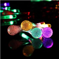Premium Quality 6m 30Pcs LED Water Droplets Solar Fairy Lights Outdoor LED String Lights  For Christmas Home&amp;Garden Decoration