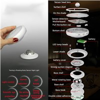 Motion Sensor light 360 Degree Rotating Rechargeable LED Night Light Security Wall lamp for Home Bedroom Stair Kitchen