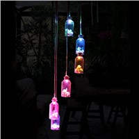 LED Solar Light Romantic Wind Chime Lamp Color Changing Solar Panel Lucky Bottle Lamps for Home.Patio,Yard,Garden Decoration