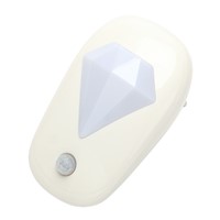 Diamond EU Plug LED Night Light for Nursery Bedroom Hallway Emergency Lamp with Light Sensor Home Lighting