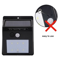 Waterproof 6 LED 0.2W/PCS Motion Sensor Light  Solar Lamp 3.7V 800mAh Rechargeable Sensor Detected Solar Power LED Lamp