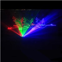 AUCD 3 Lens 1.6W RGB Red Green Blue Animation Beam Laser Light DMX 7 CH PRO DJ Party KTV Bar PRO Stage Lighting  DJ-503
