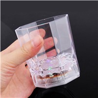 Wireless Smart LED Bulb RGB water induction Wine Glass USB Charging Night Light Cup Lamp Octagonal Plastic Wine Glass