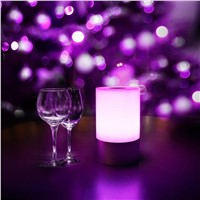 Lumiparty Rechargeable LED Bedside Lamp Color Changing Atmosphere Mood Night Light Desk Table Lamp Dimmable Light for Bedroom