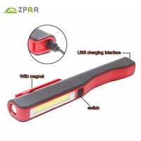 ZPAA COB LED Work Light Mini Portable Pocket Inspection Lamp with Magnetic Clip for Emergency Inspection, Camping, Household