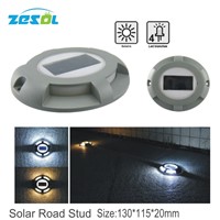 ZESOL Solar Road Stud Lighting Aluminum IP65 Outdoor Road Driveway Dock Path Ground Light Lamp
