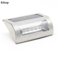Kitop 5 Leds PIR solar led light  IP54 Waterproof Wall lamp With battery Outdoor White light Energy saving Garden,Fence