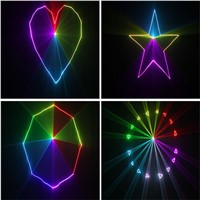 DMX+ILDA+2D Multi Color 1W RGB Beam Animation Laser Light / DJ Lights / Stage Lighting / Laser projector Disco Effect Machine