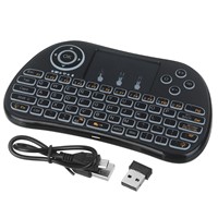 Free DHL 50pcs/lots P9-L Handheld Wireless Mini Keyboard Air Mouse with Backlight Function Touchpad(led light)
