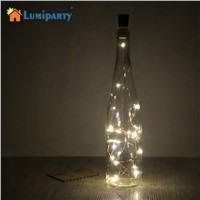 LumiParty 2M Cork Shaped Bottle Stopper Lamp Glass Wine Silver Copper Wire String Lighting Christmas Party Wedding Decoration