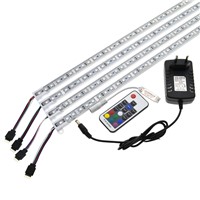 LED Bar Light 5050 RGB 50cm IP68 SMD36LED LED Rigid Strip Swimming Pool DC 12V with Switch Power Adapter