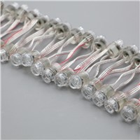 50pcs DC5V 16mm SM16703 chip(similar to WS2811 IC) RGB led smart pixel node,with clear wire;IP68 rated,addresable