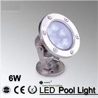 12/24Vac 6W IP68  LED swimming pool /pond /fountain decoration lighting ,led underwater light , spot light for garden,landscape