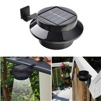 4 Pack 3-LED Outdoor Light Solar Lamp for Street Garden Fence Eave Street Yard Path Home Security Lamp