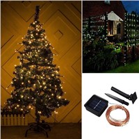 New 200 LEDS 20M Solar Lamps copper string fairy light Christmas Garlands Solar Garden Party Wedding Decor Outdoor Waterproof