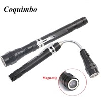 2017 New Outdoor Camping Tactical Flash Light Torch Spotlight 3x LED Telescopic Flexible Magnetic LED Flashlight