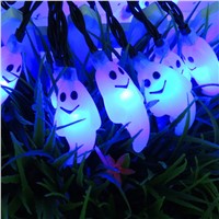 Solar Powered 4.8M 20LEDs Ghost String Lights for Halloween Party Decor Retail/wholesale