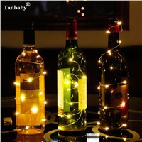 Tanbaby  10pcs/lot LED Garland Micro Fairy Light 2M 20LEDs CR2032 Button Battery Operated Copper Fairy String Light Decoration
