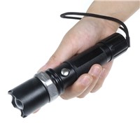 Strong Power Q5 Led Flashlight 3 Mode Zoomable Military Handy Torch Switch Adjustable Waterproof Camping Zaklamp Use 18650/3*AAA
