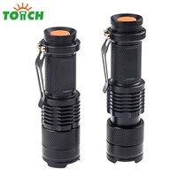 TOACH Led Lanterna 14500/AA Cree xml Q5 Mini Led Flashlight Lamp Zoom Focus Pen Light Military Torch Hand Household Lighting