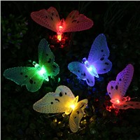 Holigoo Fiber Optic Solar Butterfly String Lights Outdoor Lighting for Home Garden Patio Lawn Party Christmas Holiday Decoration