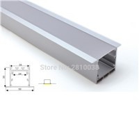 10 X 1M Sets/Lot Led aluminium profile 1 mt and T type led aluminum channels for ceiling or recessed wall lamps