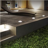 LumiParty Outdoor Solar LED Buried Floor Lights Stainless Waterproof Steel Ground Garden Lamp Solar Lighting for Yard Driveway