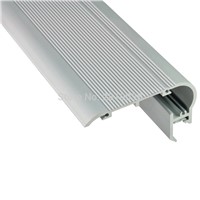 16 X 1M Sets/Lot Anodized stair step aluminium profile for led strips and led stair channel for step ladders lights