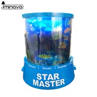 IMINOVO Night Light Music Player Starry Sky LED Mini Star Projector Lamps Battery Powered For Lovers/Children Creative Gift