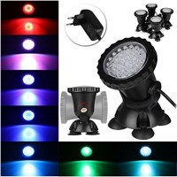 4Pcs Aquarium 36 LED Light RGB Underwater Spot Garden Light Pond Lighting Waterproof Remote Control Tank Light