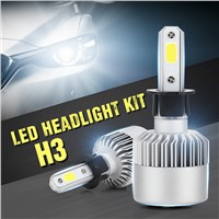 1 lot LED Headlights   Headlamp Lamp Bulbs High or Low Beam COB Chips H3 Led Headlight Kits  Auto Car LED 6000K LED Bulbs
