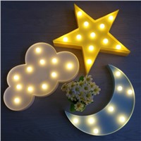 3D LED Night Light Table Lamp Christmas Tree Star Cloud Pineapple Flamingo Cartoon Cactus Children&amp;amp;#39;s Night Lamp Romantic Battery