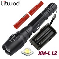 V5 LED Flashlights Torch 5000 lumen XM-L T6 zoomable led torch For  2x18650 batteries aluminum led flashlights linternas charger