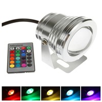 10W 12V LED Underwater Light Waterproof IP65 RGB Landscape Pool Pond Lamp 16 Colors Change With IR Remote