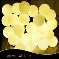 Zonyee Solar Outdoor String Lights Christmas Party Decoration Solar Lamp Series 30LED White Ball Decoration Outdoor Solar bulb