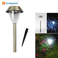 LumiParty Pathway Solar Power Light Stainless Steel LED Spot Light Outdoor Garden Lawn Lamp Walkway Lights Led Garden Decoration