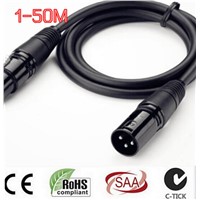 2pcs 3-pin signal DMX cable DMX512 stage lighting signal cable led par light moving head light customization (1M-50M) dmx cable