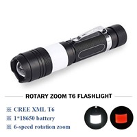 18650 Battery USB charging mode CREE T6 LED zoom flashlight air aluminum 3 mode mini lantern latest waterproof torch