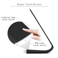 BESTEK LED Book Light Lamp Desk Table Adjustable USB Lights Flexible Dimmer Reading Light Touch Switch Eye Protection Foldable